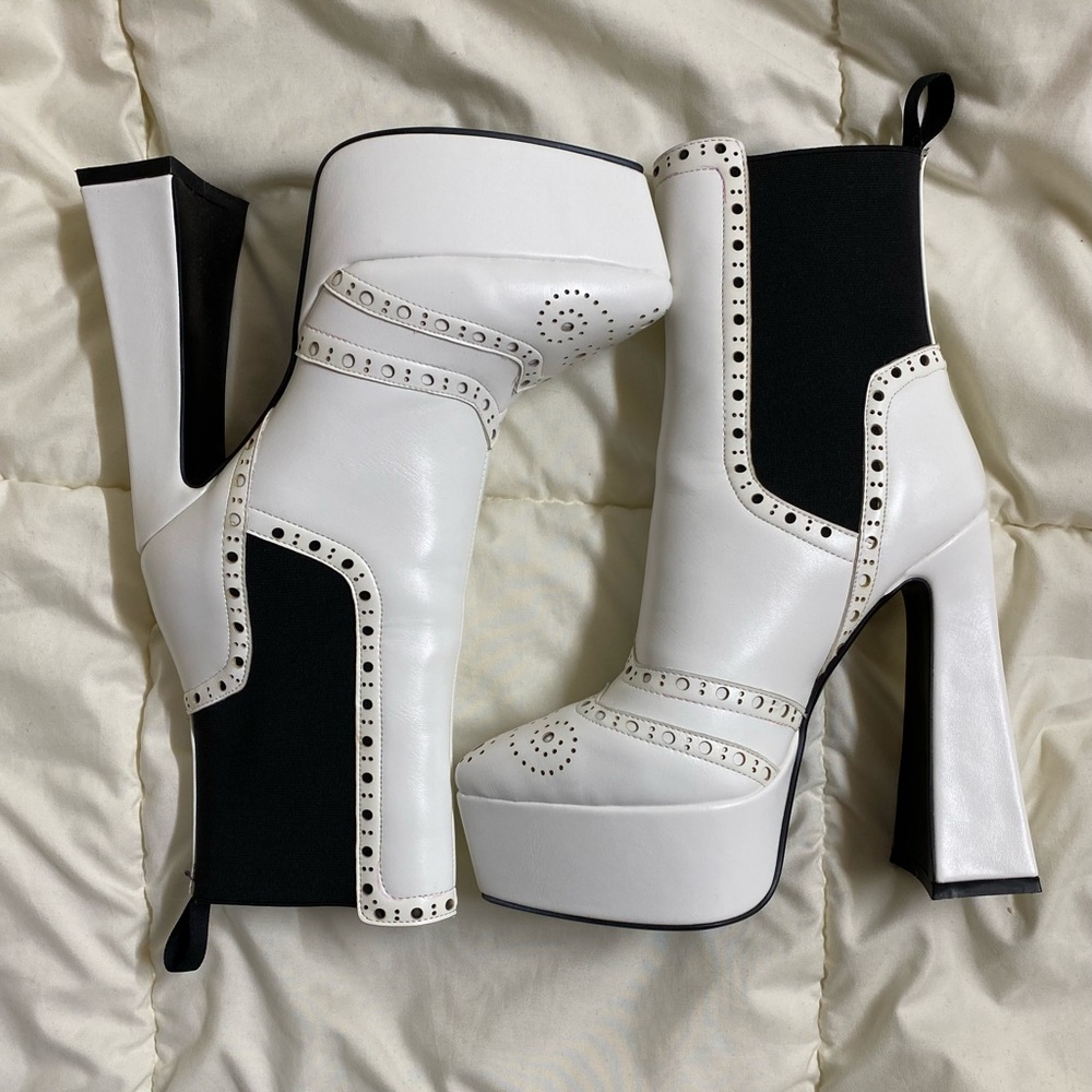 Lamoda White Platform Boot NWOT